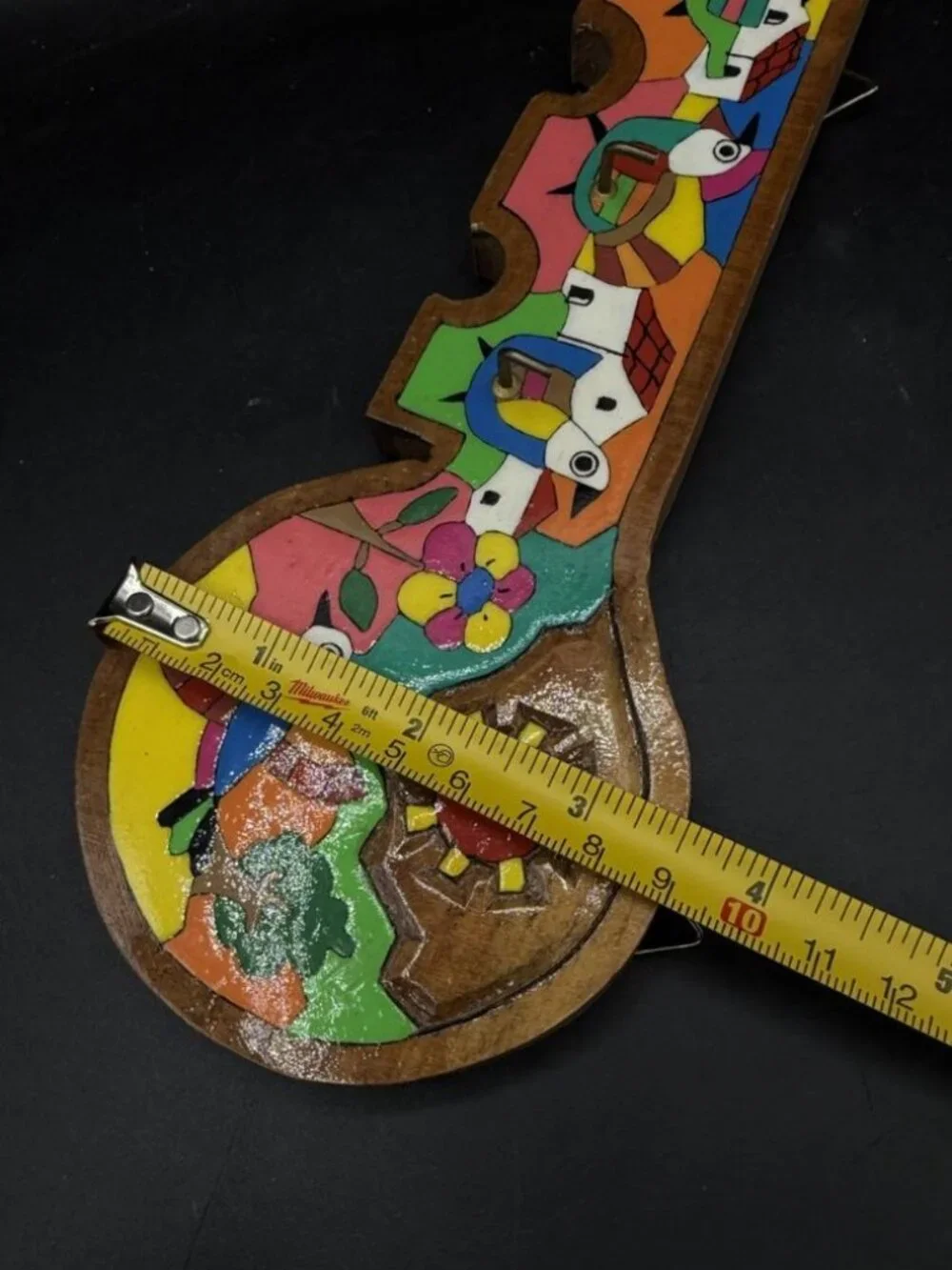 Folk Art Key Holder El Salvador Wooden Central America Tropical Birds